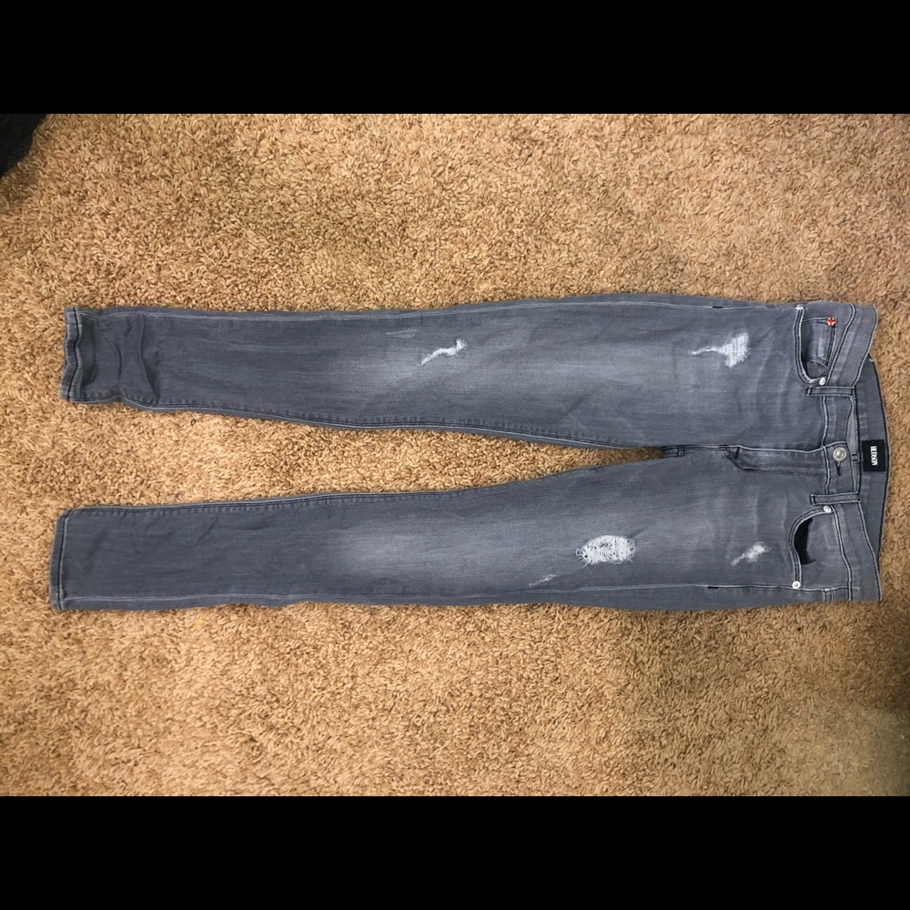 Grey Ripped Hudson Jeans
